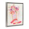 Stupell Industries Giddy Up Floral Cowgirl Framed Floater Canvas Wall Art Design by Stella Chang